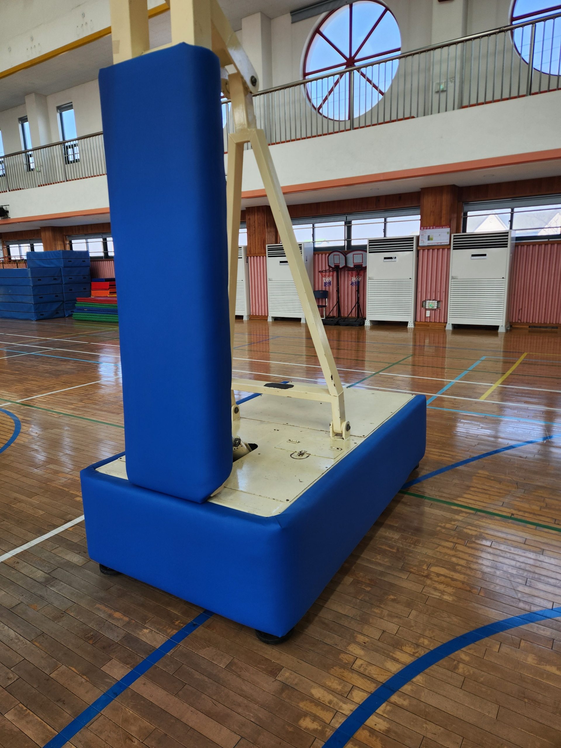 초등학교 체육관 농구대 천갈이 작업 리뷰(현장 리폼)